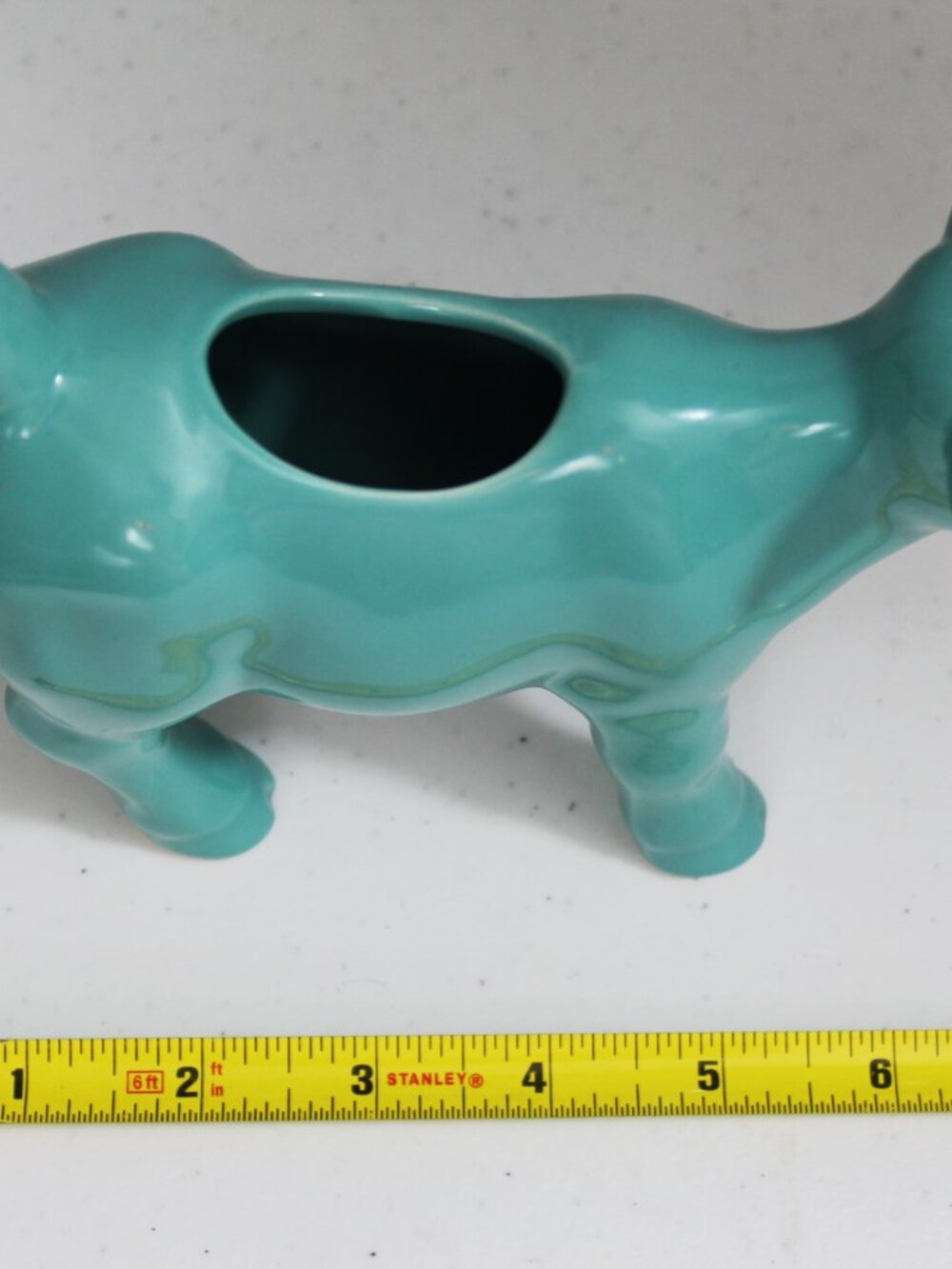 Cow Creamer from Food Network Turquoise Teal Aqua Blue - Picture 8 of 8
